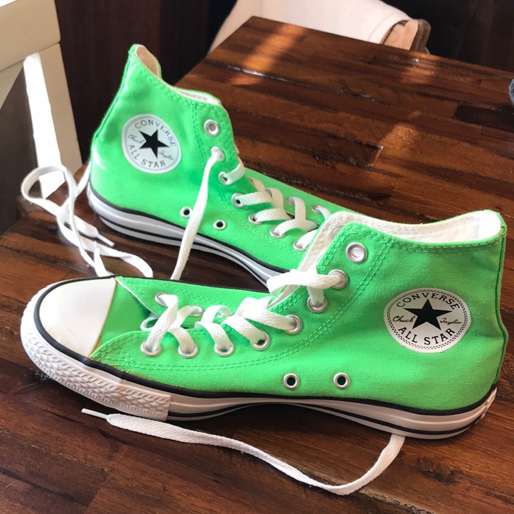 Lime green hi-tops